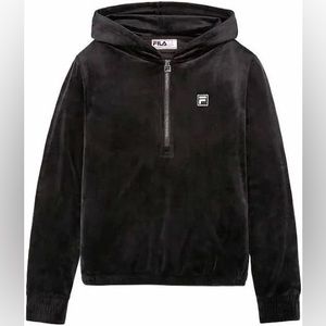 FILA Velour Half Zip Hoodie